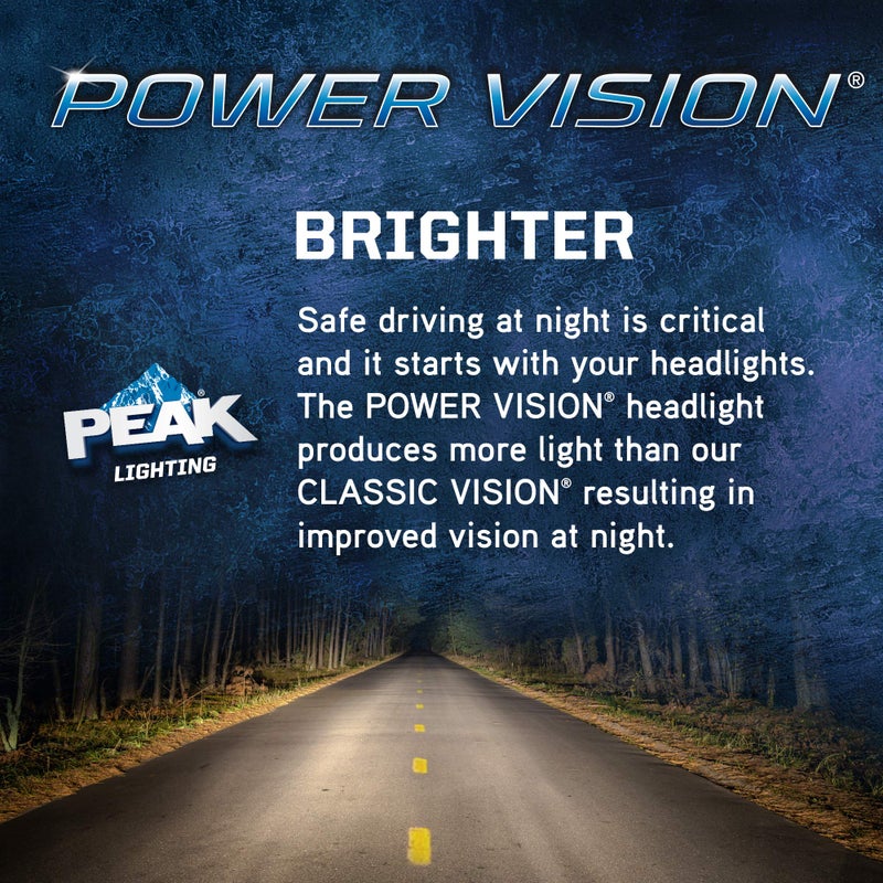 PEAK Power Vision Automotive High Performance 9007/HB5 65/55W Headlights (2 Pack) - Image 5